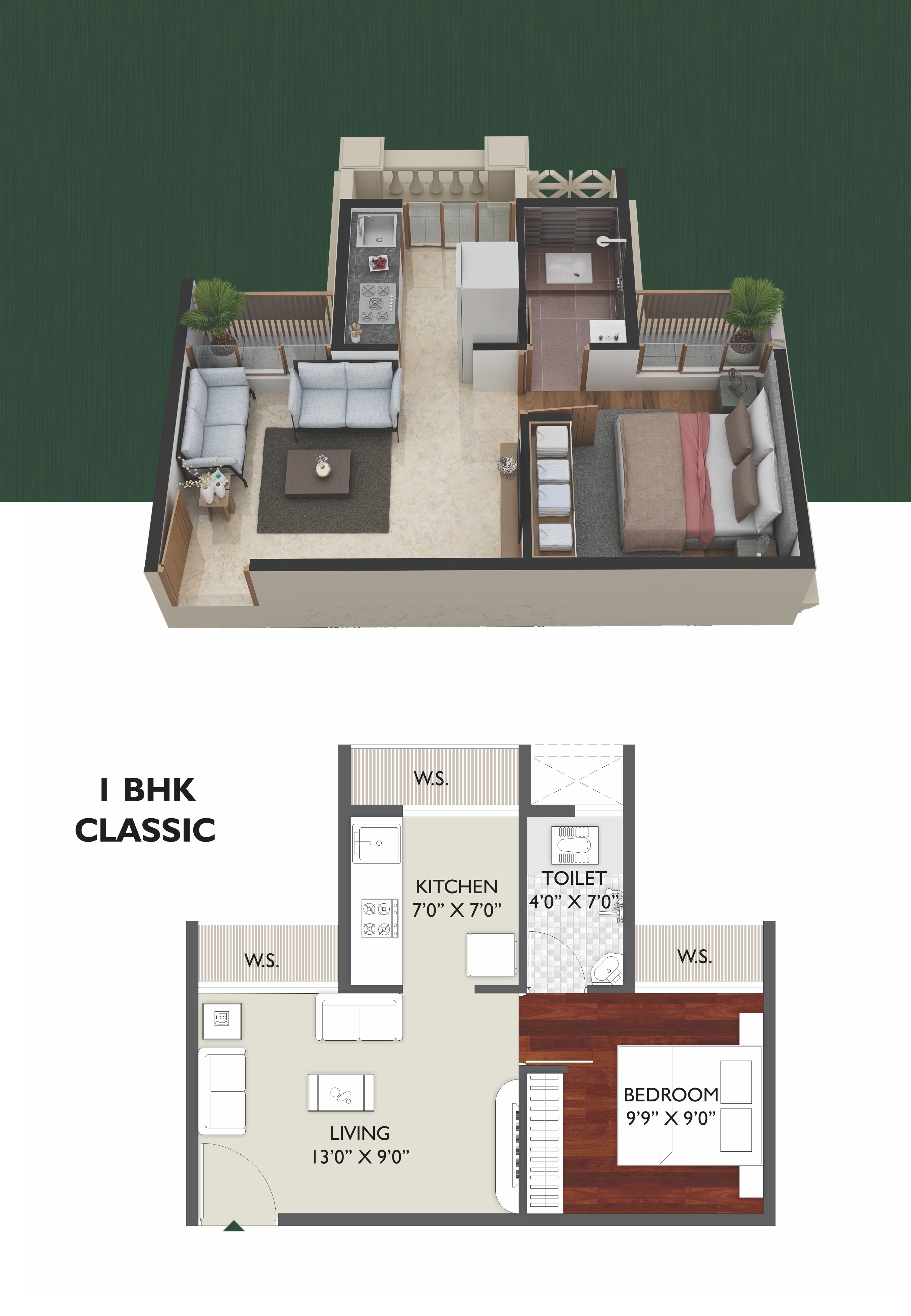 1 BHK Classic